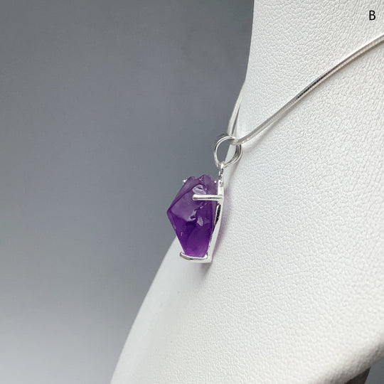 Raw Amethyst Pendant - Rocks and Gems Canada