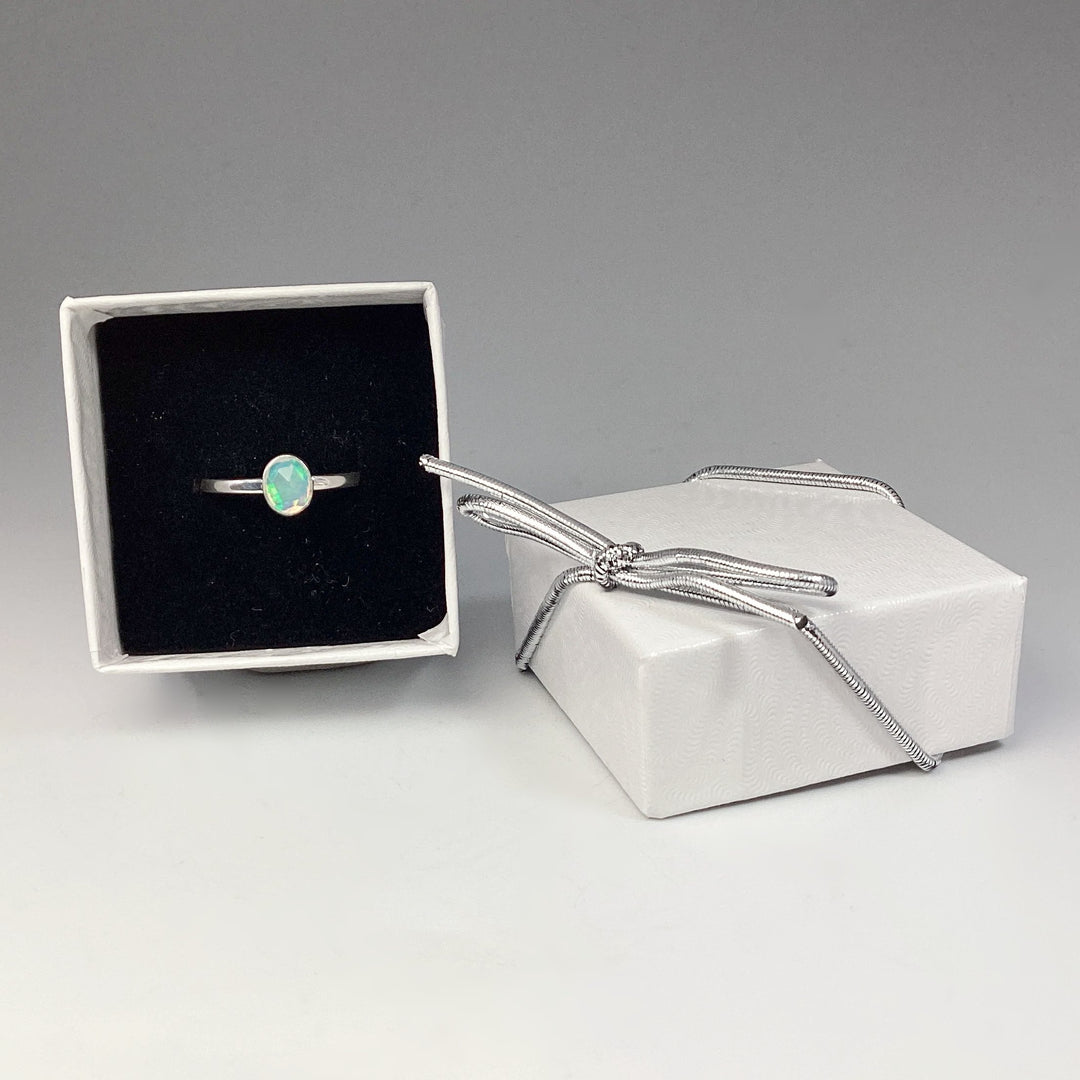 Faceted Ethiopian Fire Opal Ring - Rocks and Gems Canada