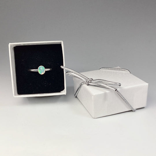 Faceted Ethiopian Fire Opal Ring - Rocks and Gems Canada