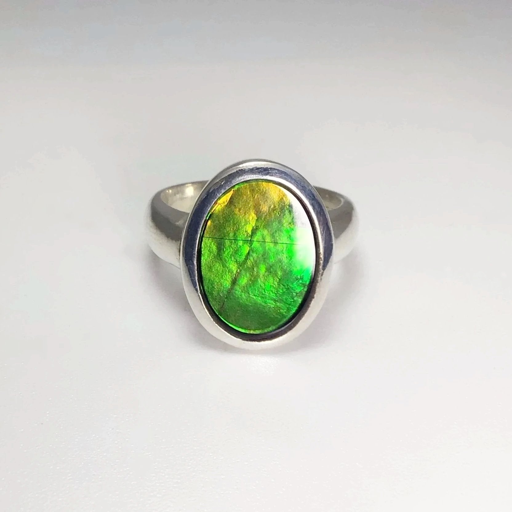 Alberta Ammolite Ring - Rocks and Gems Canada