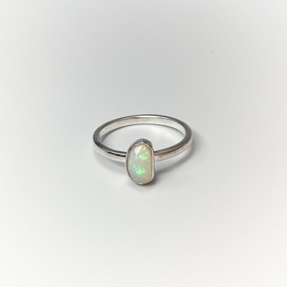 Faceted Ethiopian Fire Opal Ring - Rocks and Gems Canada