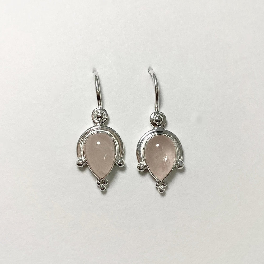 Rose Quartz Dangle Earrings - Rocks and Gems Canada