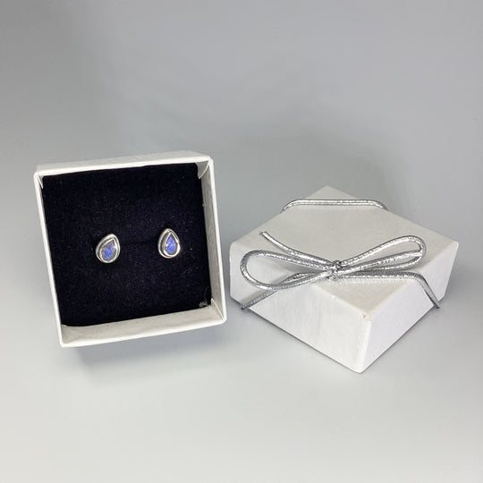 Labradorite Stud Earrings - Rocks and Gems Canada
