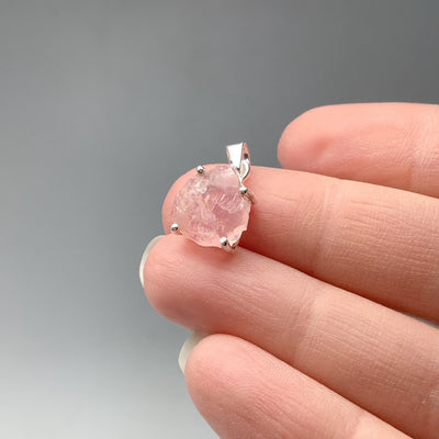 Raw Rose Quartz Pendant