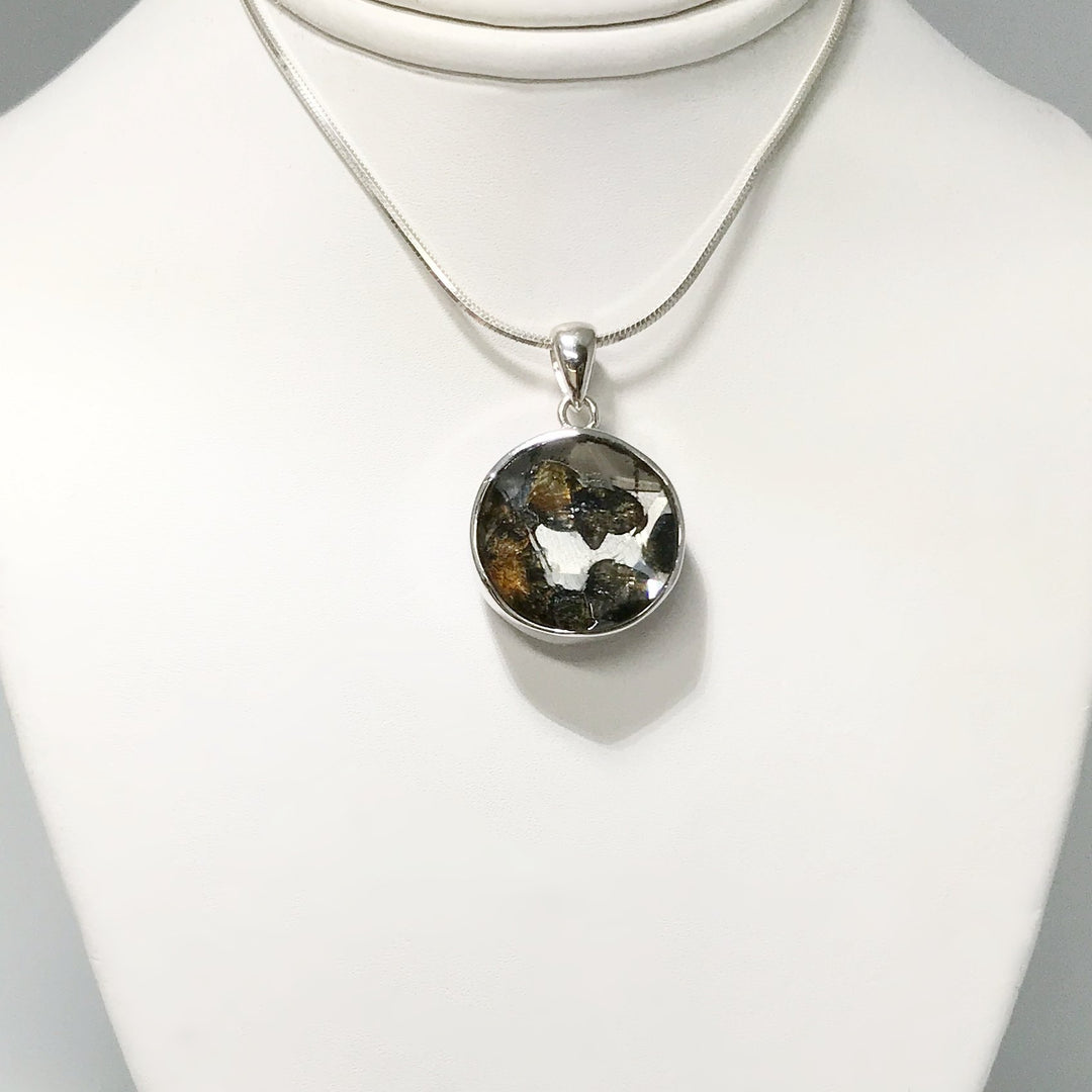 Sericho Meteorite Faceted Pendant - Rocks and Gems Canada