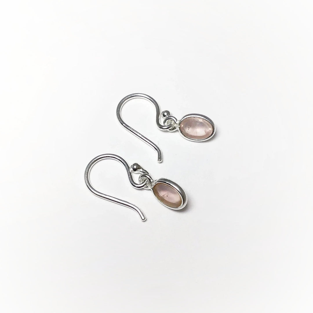 Rose Quartz Dangle Earrings - Rocks and Gems Canada
