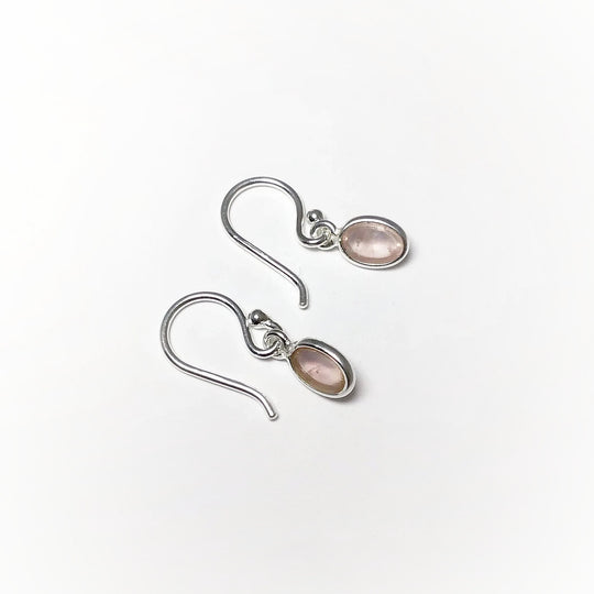 Rose Quartz Dangle Earrings - Rocks and Gems Canada