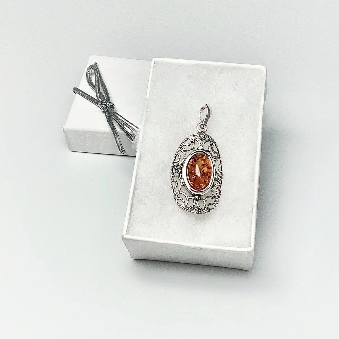 Cognac Amber Pendant - Rocks and Gems Canada