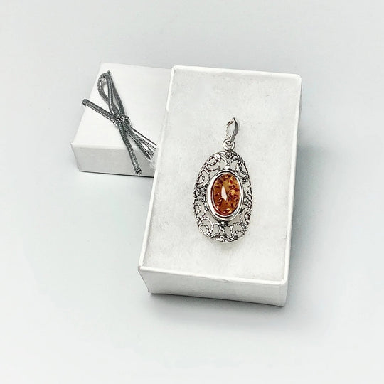 Cognac Amber Pendant - Rocks and Gems Canada