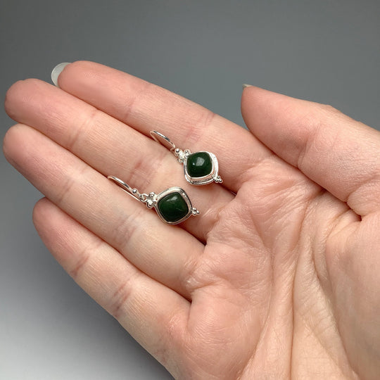 Green Aventurine Dangle Earrings - Rocks and Gems Canada