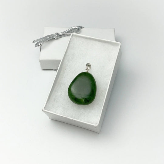 Canadian Jade Teardrop Pendant - Rocks and Gems Canada