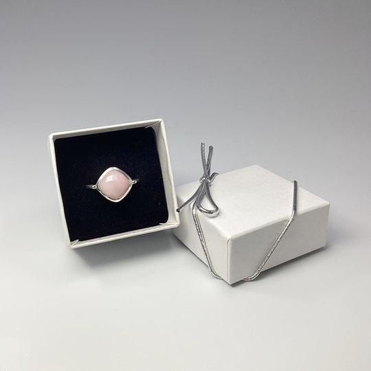Pink Peruvian Opal Ring - Rocks and Gems Canada