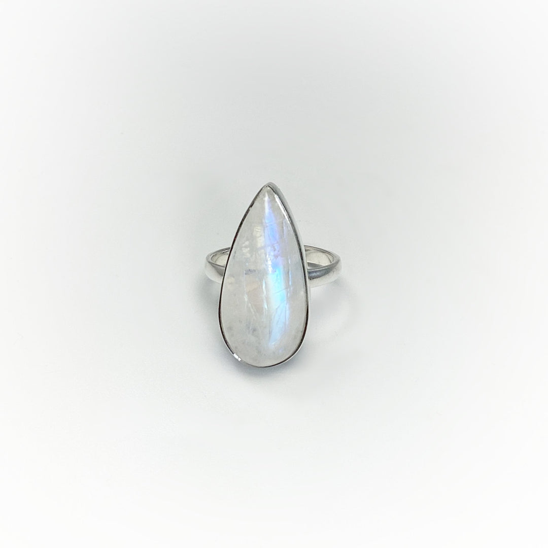 Rainbow Moonstone Ring - Rocks and Gems Canada