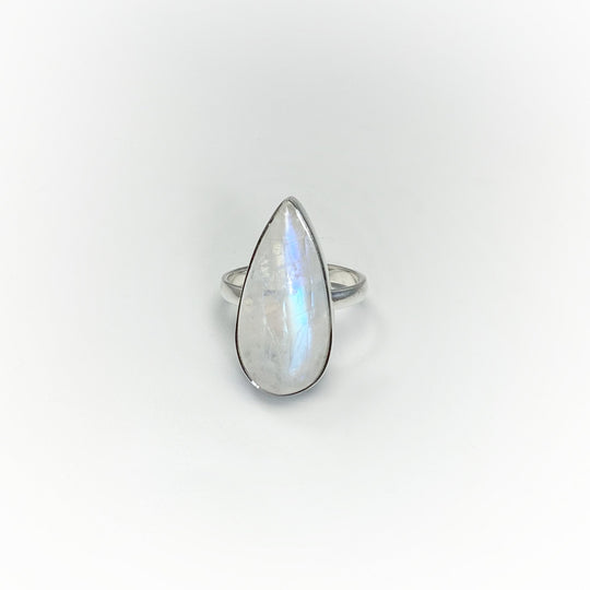 Rainbow Moonstone Ring - Rocks and Gems Canada