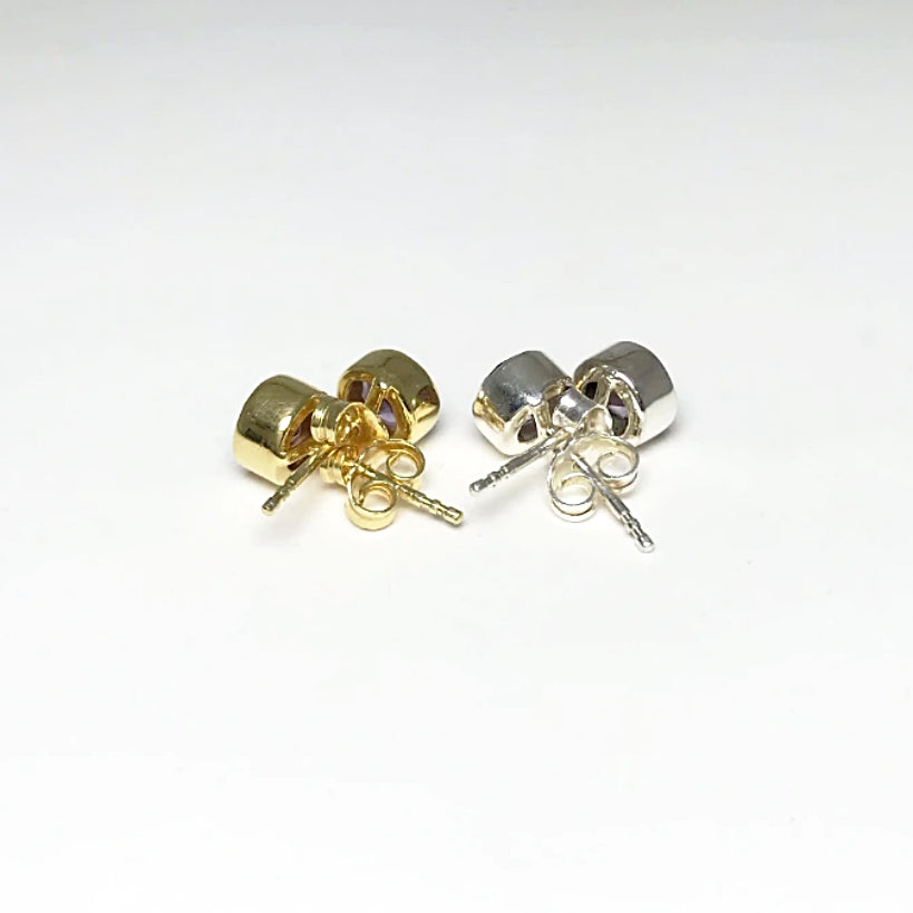 Amethyst Stud Earrings - Rocks and Gems Canada