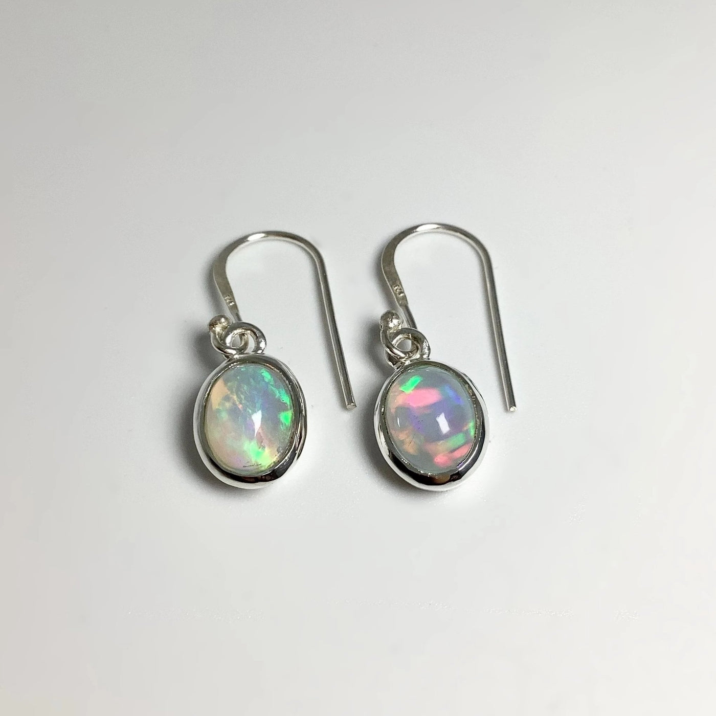 Ethiopian Fire Opal Dangle Earrings