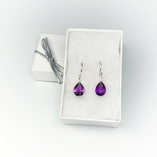 Amethyst Dangle Earrings - Rocks and Gems Canada