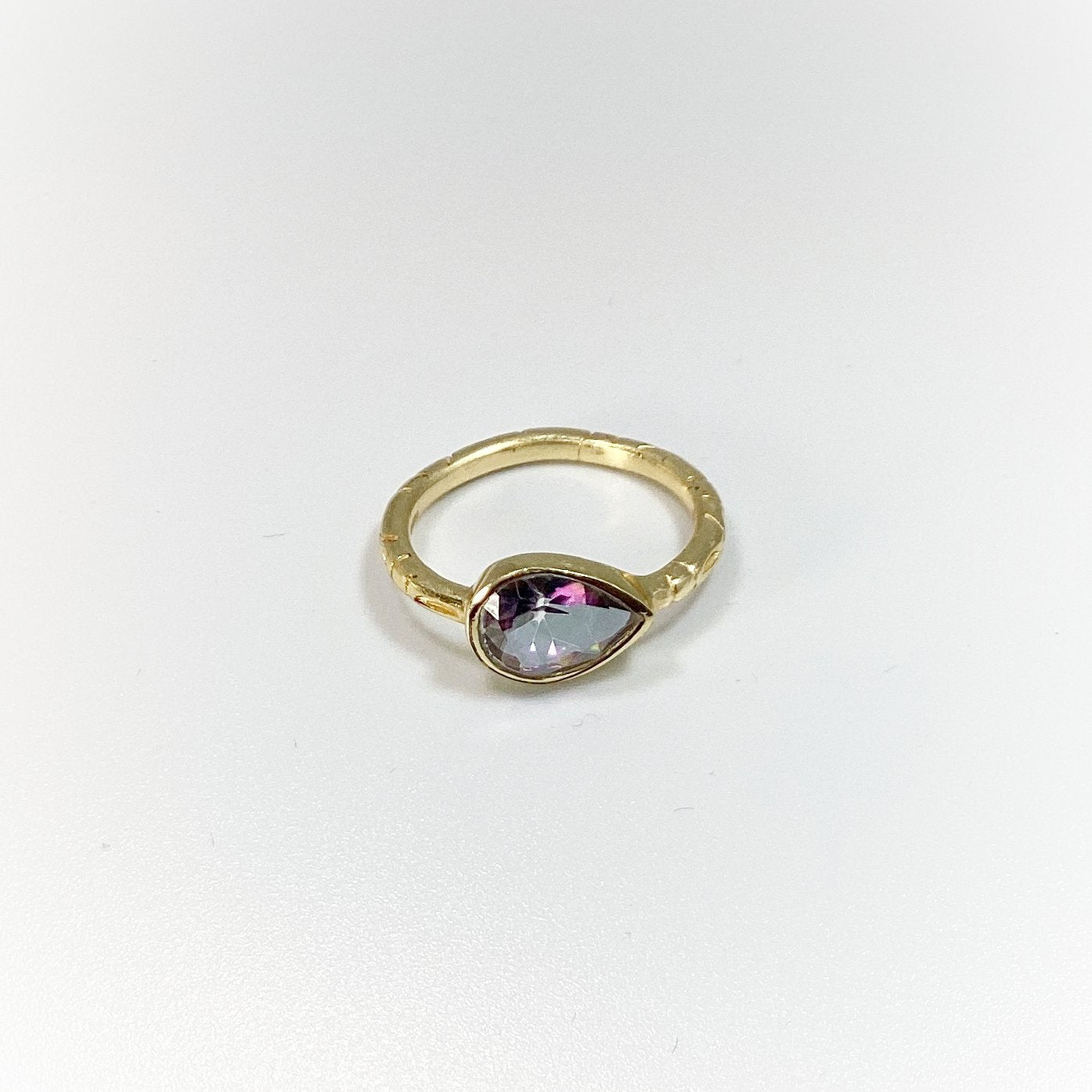 Triple Ring Set - Mystic Topaz and Pearl