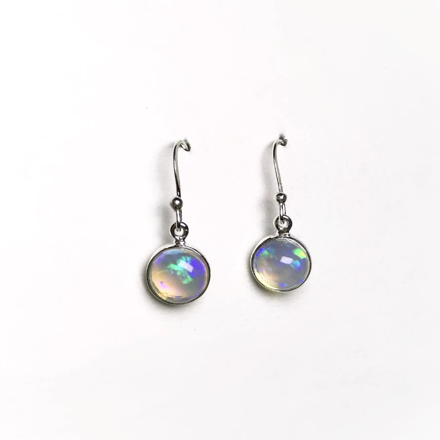 Ethiopian Fire Opal Dangle Earrings - Rocks and Gems Canada