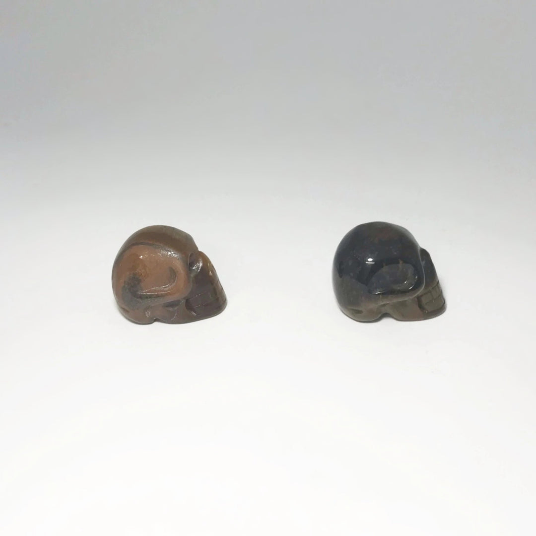 Carved Tiger Eye Skull - Rocks and Gems Canada