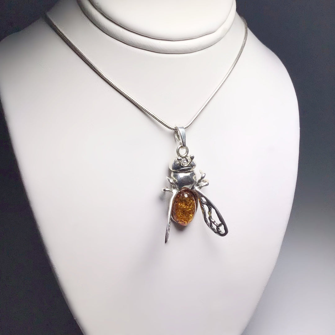 Cognac Amber Pendant - Rocks and Gems Canada