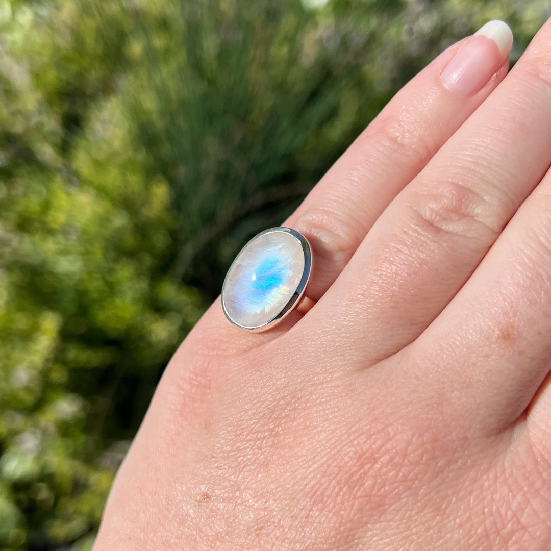 Gold Moonstone Ring