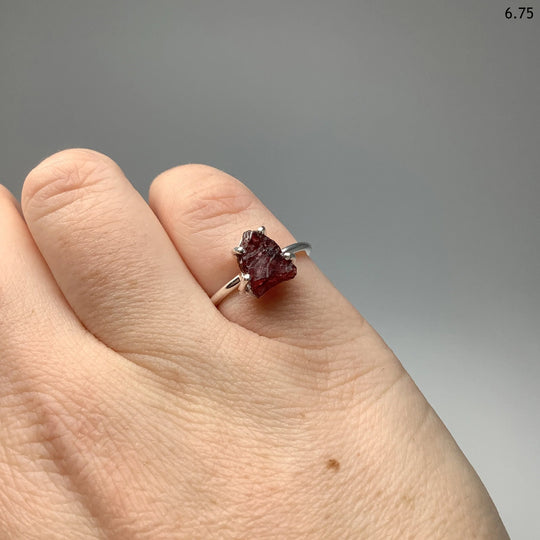 Raw Garnet Ring - Rocks and Gems Canada