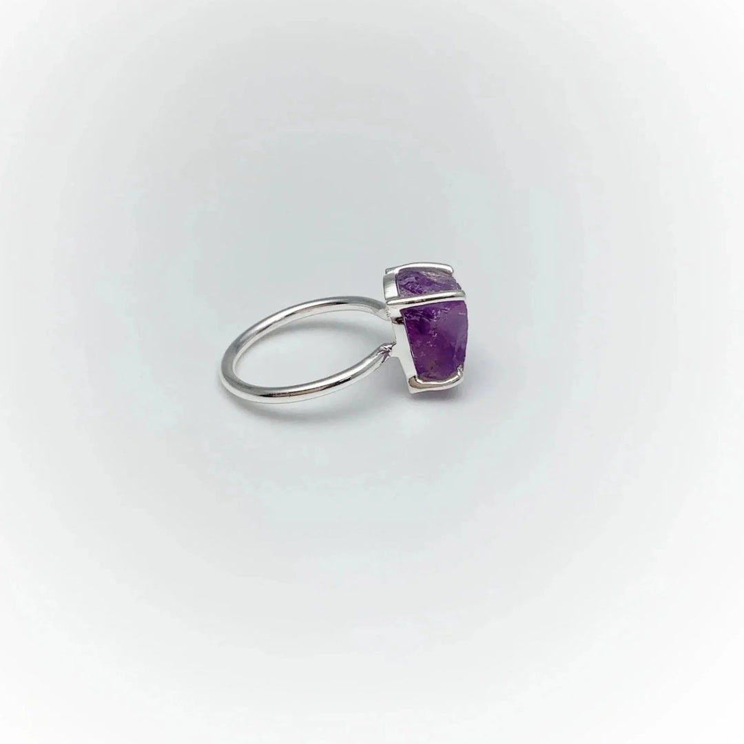 Rough Amethyst Ring - Rocks and Gems Canada