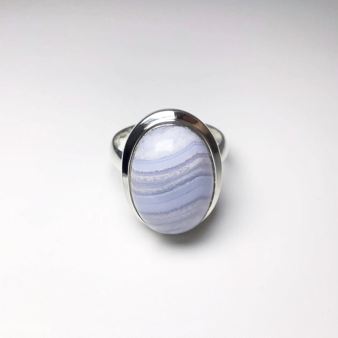 Blue Lace Agate Ring - Rocks and Gems Canada