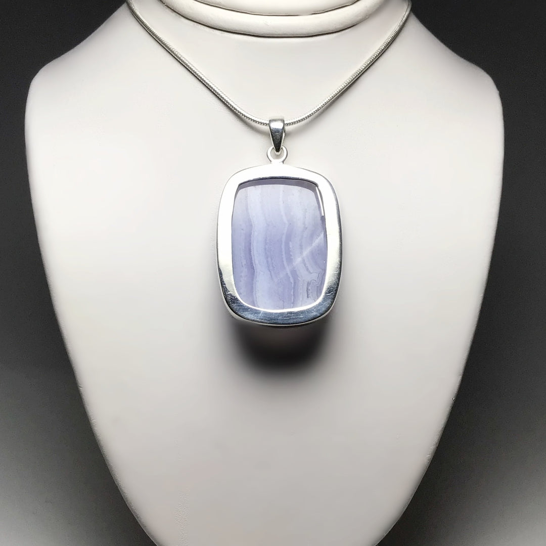 Blue Lace Agate Pendant - Rocks and Gems Canada