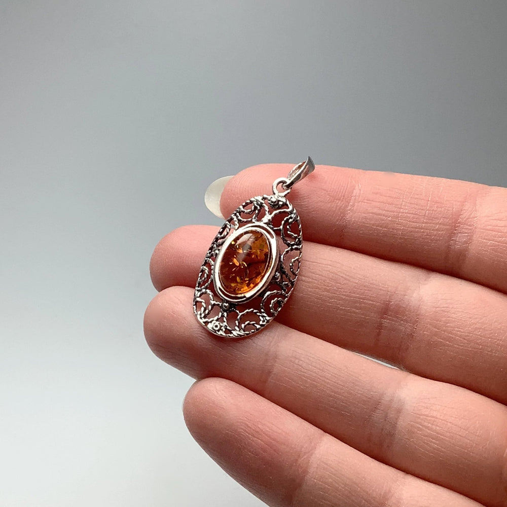 Cognac Amber Pendant - Rocks and Gems Canada
