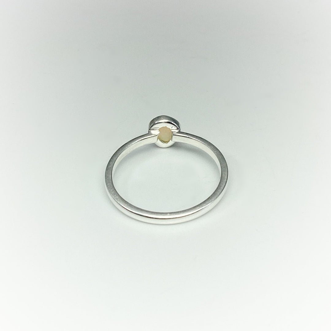 Faceted Ethiopian Fire Opal Ring - Rocks and Gems Canada