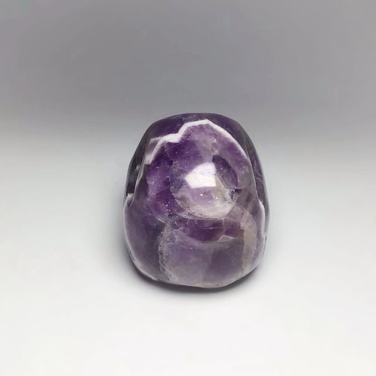 Carved Chevron Amethyst Crystal Skull - Rocks and Gems Canada