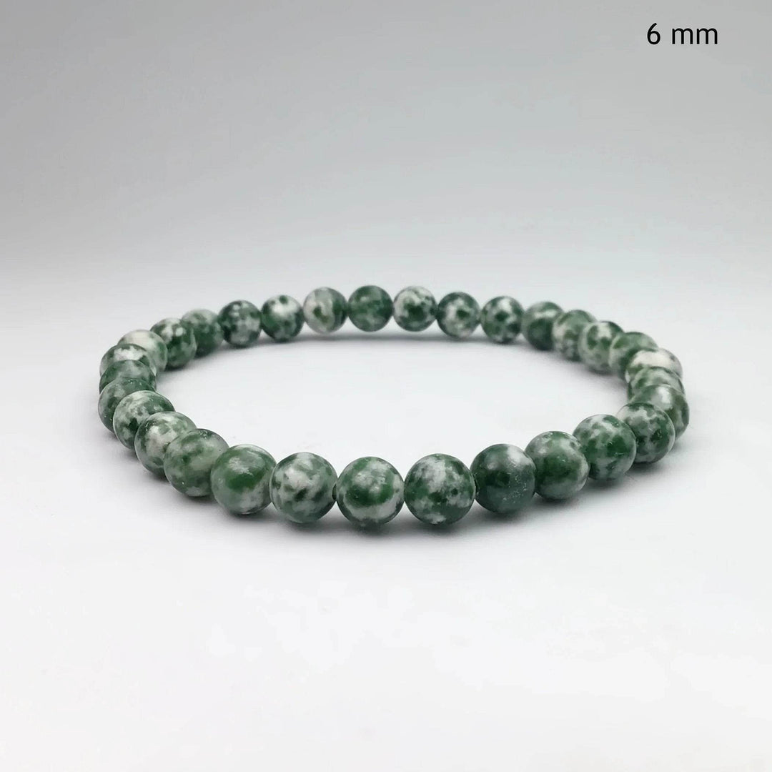 Green Dot Jade Beaded Bracelet - Rocks and Gems Canada