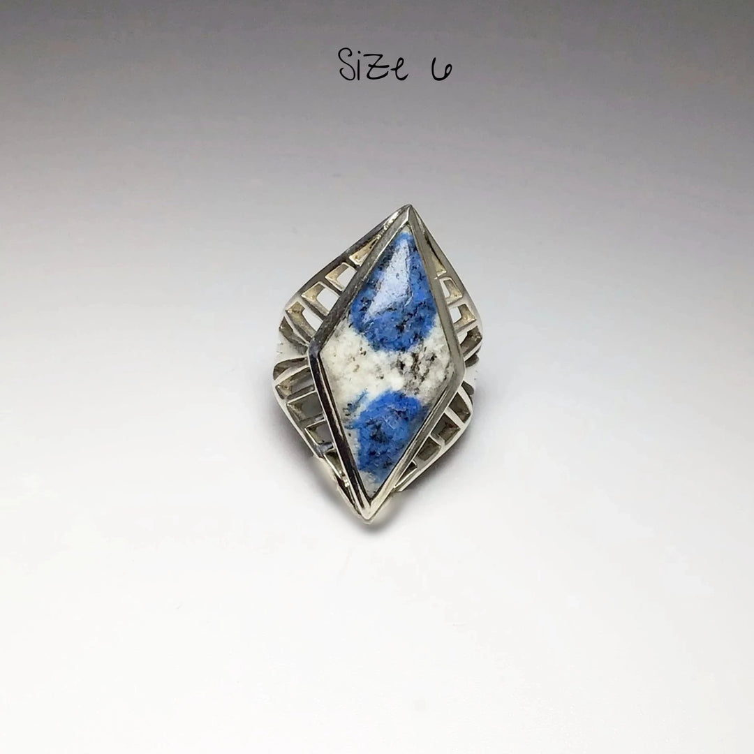 K2 Granite Azurite Ring - Rocks and Gems Canada