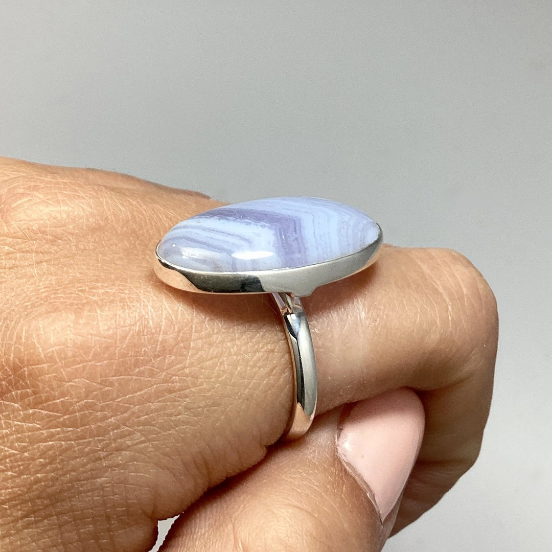 Blue Lace Agate Ring - Rocks and Gems Canada