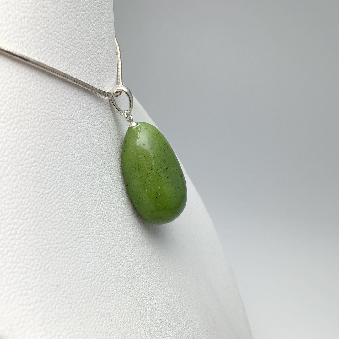 Canadian Jade Teardrop Pendant - Rocks and Gems Canada