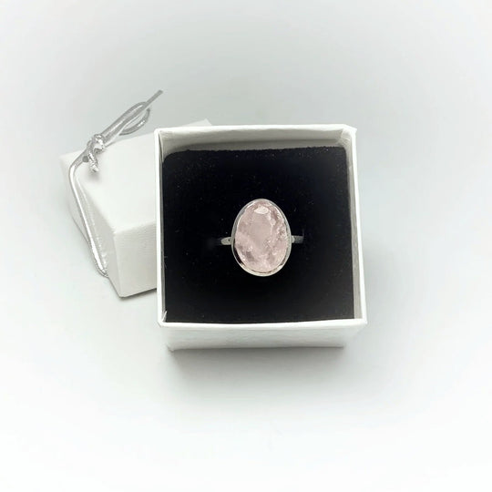 Raw Rose Quartz Ring - Rocks and Gems Canada