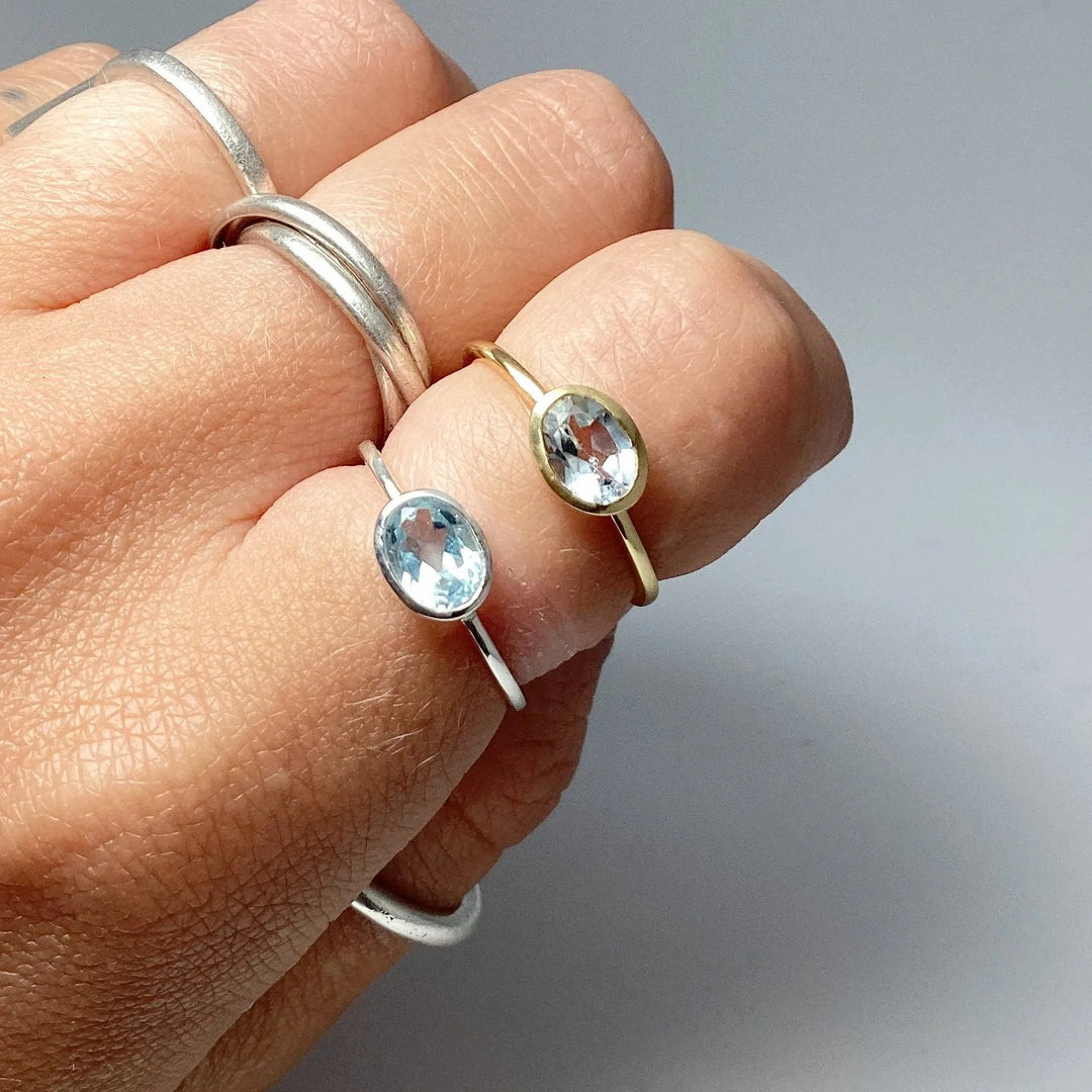 Blue Topaz Ring - Rocks and Gems Canada