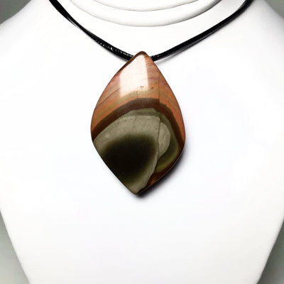 Polychrome Scenic Jasper Drilled Pendant