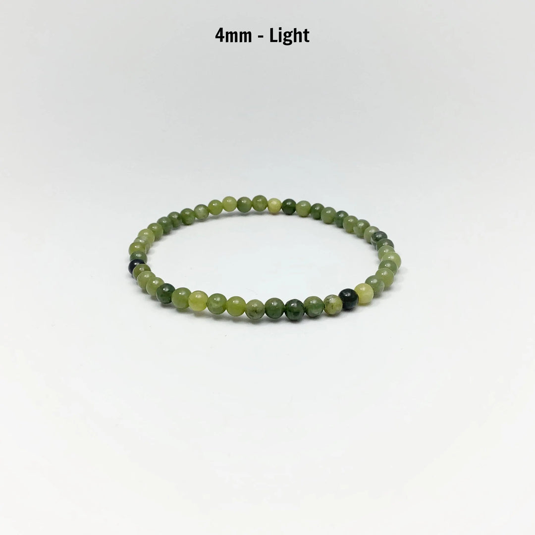 Mixed Green Canadian Jade Beaded Bracelet - Rocks and Gems Canada