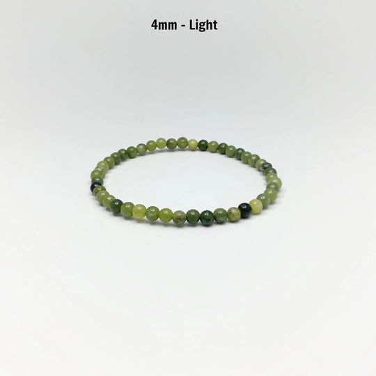 Mixed Green Canadian Jade Beaded Bracelet - Rocks and Gems Canada