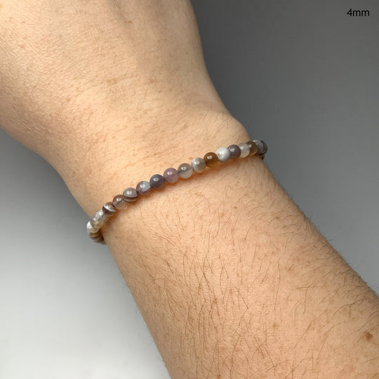 Botswana Agate Beaded Bracelet - Rocks and Gems Canada