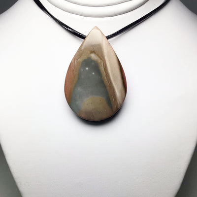 Polychrome Scenic Jasper Drilled Pendant