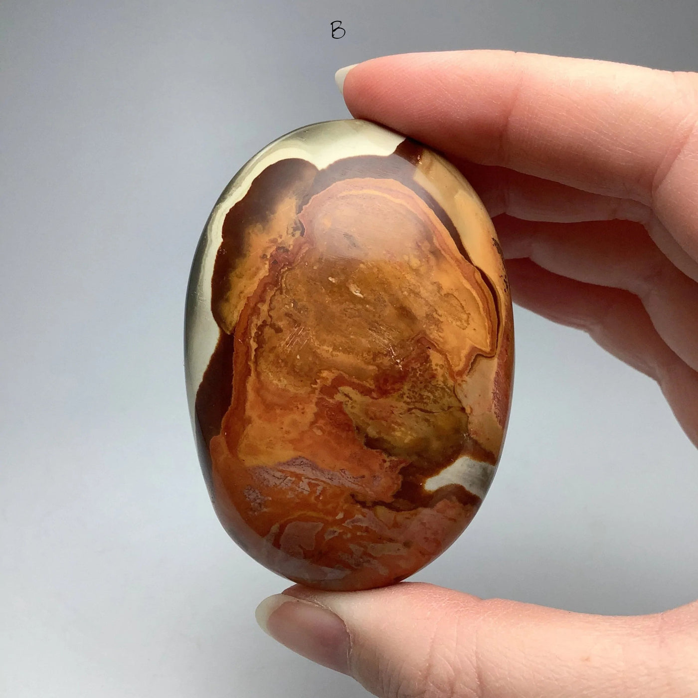 Polychrome Jasper Palm Stone at $35 Each