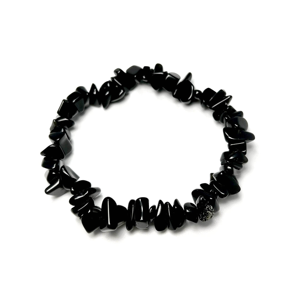 Obsidian Chip Beaded Bracelet - Rocks and Gems Canada