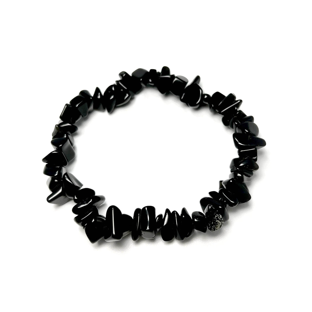 Obsidian Chip Beaded Bracelet - Rocks and Gems Canada