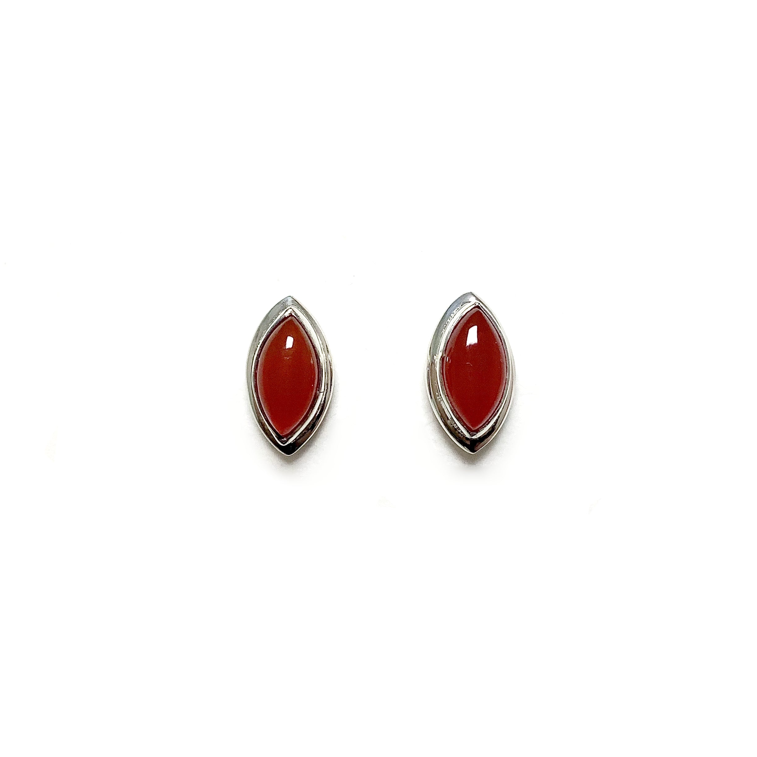 Carnelian Agate Stud Earrings - Rocks and Gems Canada