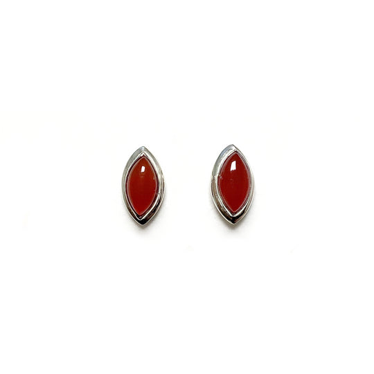 Carnelian Agate Stud Earrings - Rocks and Gems Canada