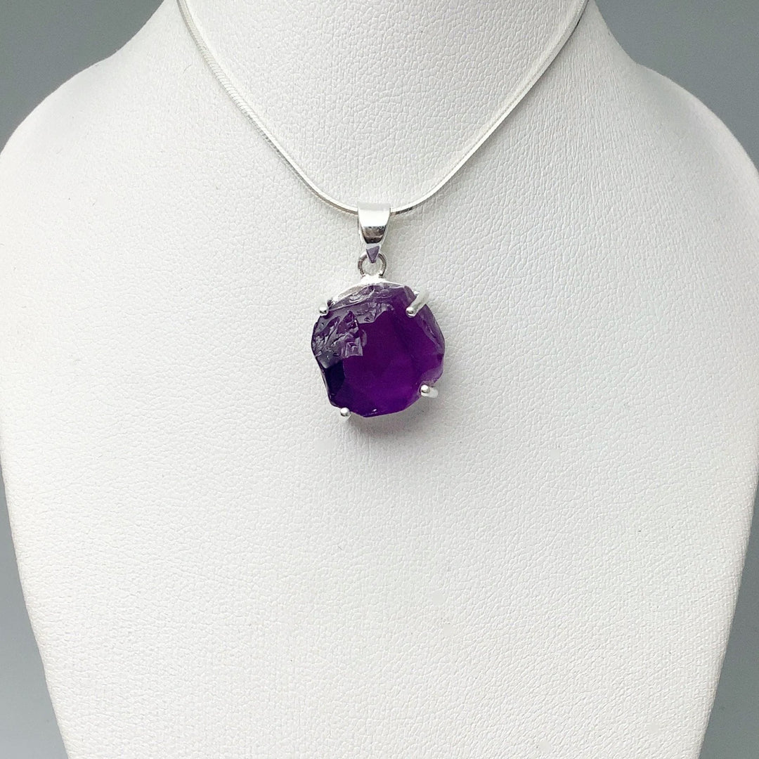 Raw Amethyst Pendant - Rocks and Gems Canada